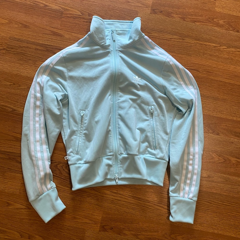 Adidas Women’s Light Blue Firebird Track Jacket